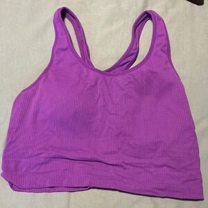 Calia Purple Ribbed Tank Top